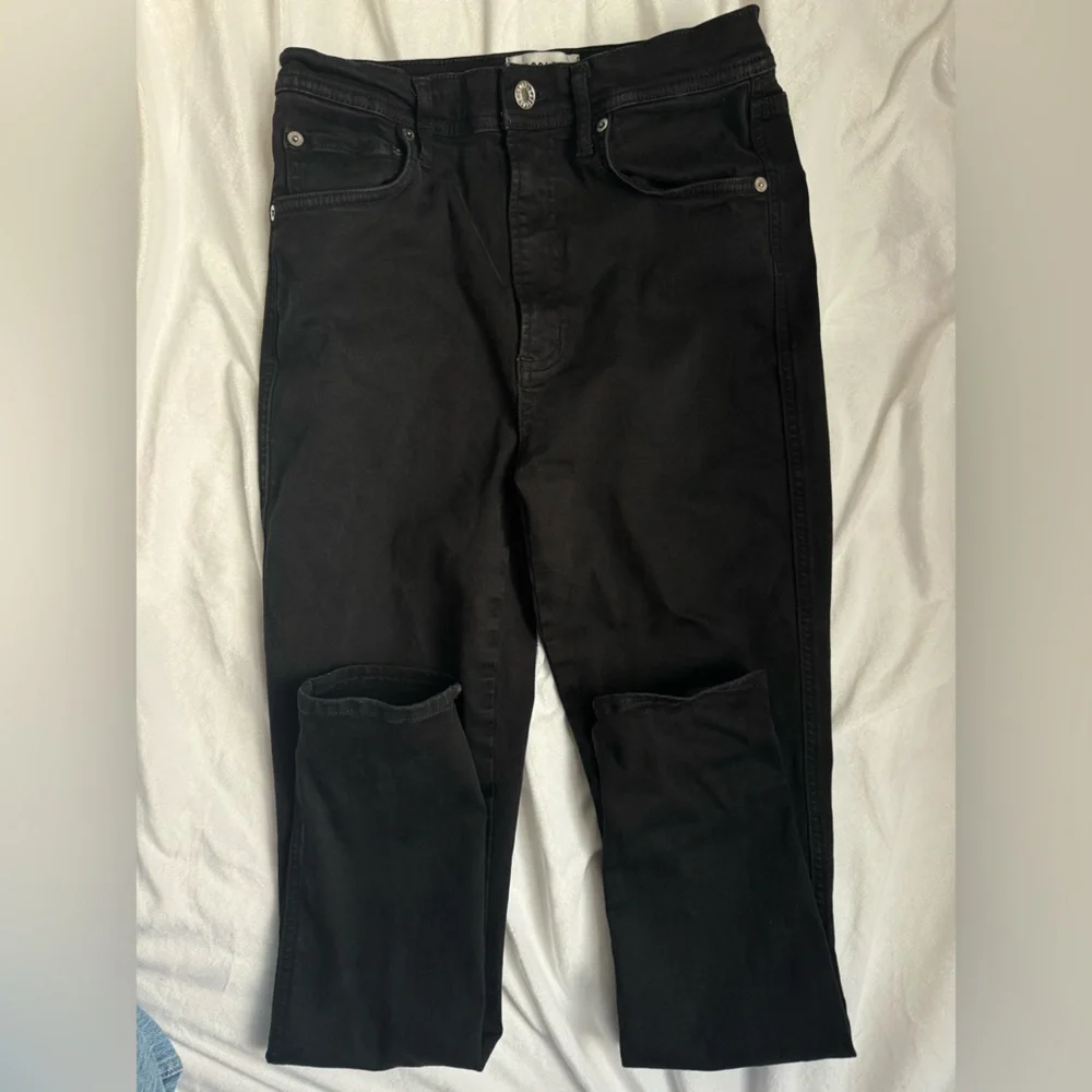 AGOLDE Black High Rise Skinny Jeans Women’s Size 27 Premium Denim - Picture 4 of 7